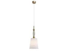 NEWPORT 4370 4371/S gold , Подвесной светильник, Gold Clear glass Shade white D14*H38/250 cm E14 1*40W