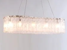 NEWPORT 10820 10820/90 oval , Люстра, Nickel Clear crystal L90*32*H20 cm E14 12*40W