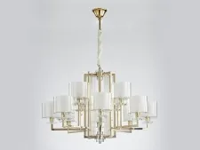 NEWPORT 4400 4408+4/C gold , Люстра, Gold Clear crystal Clear glass D91*H57 cm E14 12*40W+ LED 2*5W