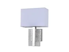 NEWPORT 3510 3513/A nickel , Бра, Nickel Shade white L24*H34.6*SP13.5 cm E14 1*40W+LED 6W 400Lm 3100K