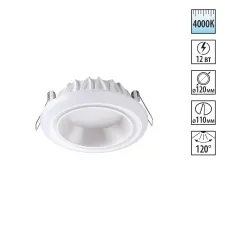 358279 NT Светильник 12Вт 4000К 85-265В IP20 SPOT