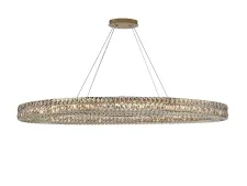 NEWPORT 8550 8550/160 C oval gold polished , Люстра , Gold polished Clear crystal D160*60*H11/250 cm G9 28*25W