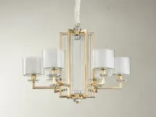 NEWPORT 4400 4406+1/C gold , Люстра, Gold Clear crystal Clear glass D74*H52,5 cm E14 6*40W + LED 2*5W